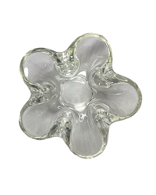 70’s 80’s Clear Flower Bowl