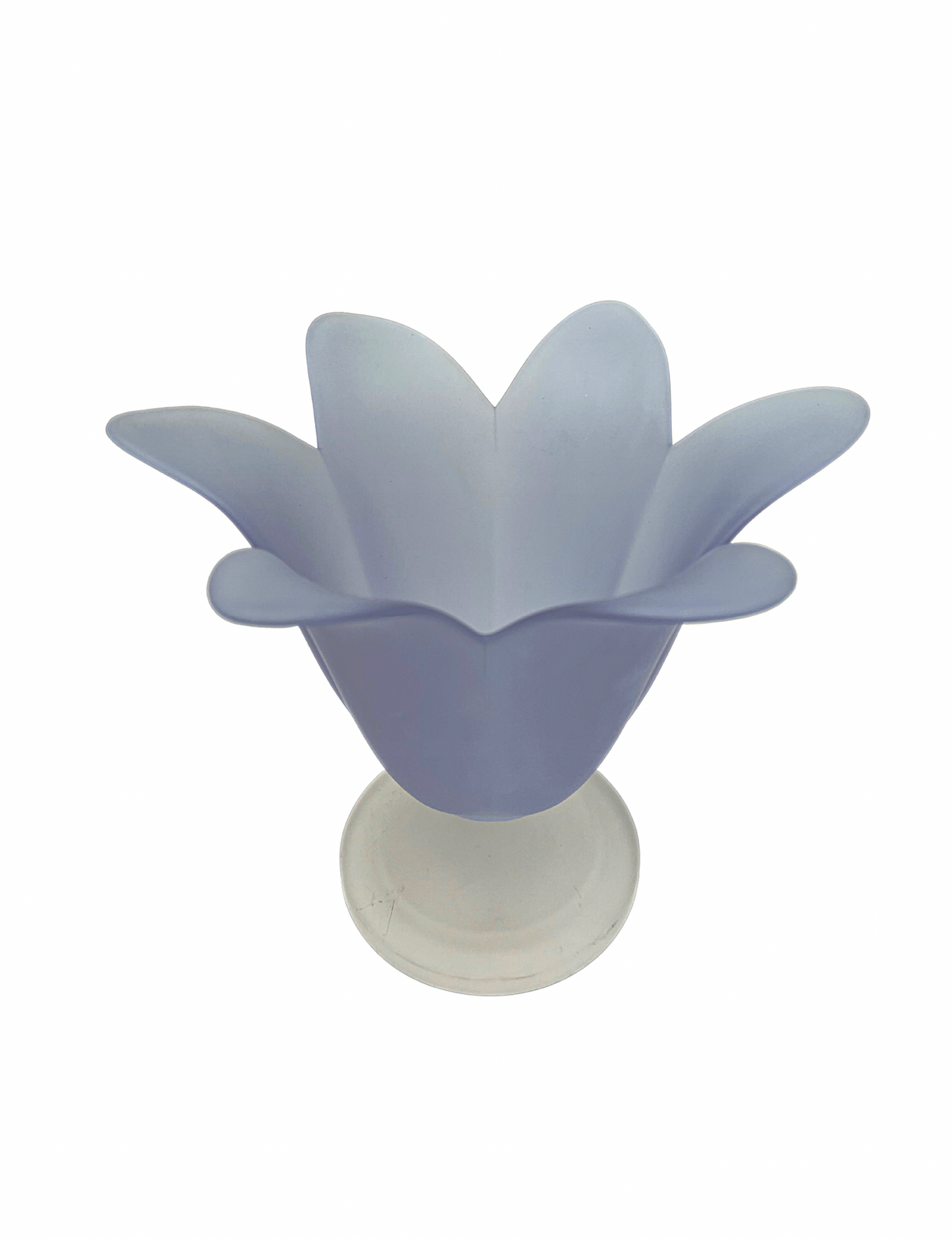 80’s Tulip Frosted Glass Partylite 7” Candle Holder