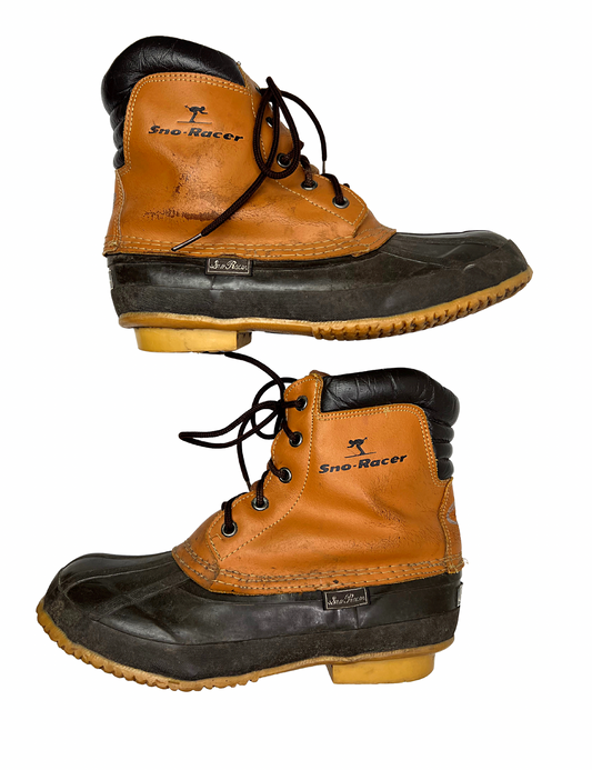 80’s Thinsulate Sno-Racer Leather Duck Boots Size 9