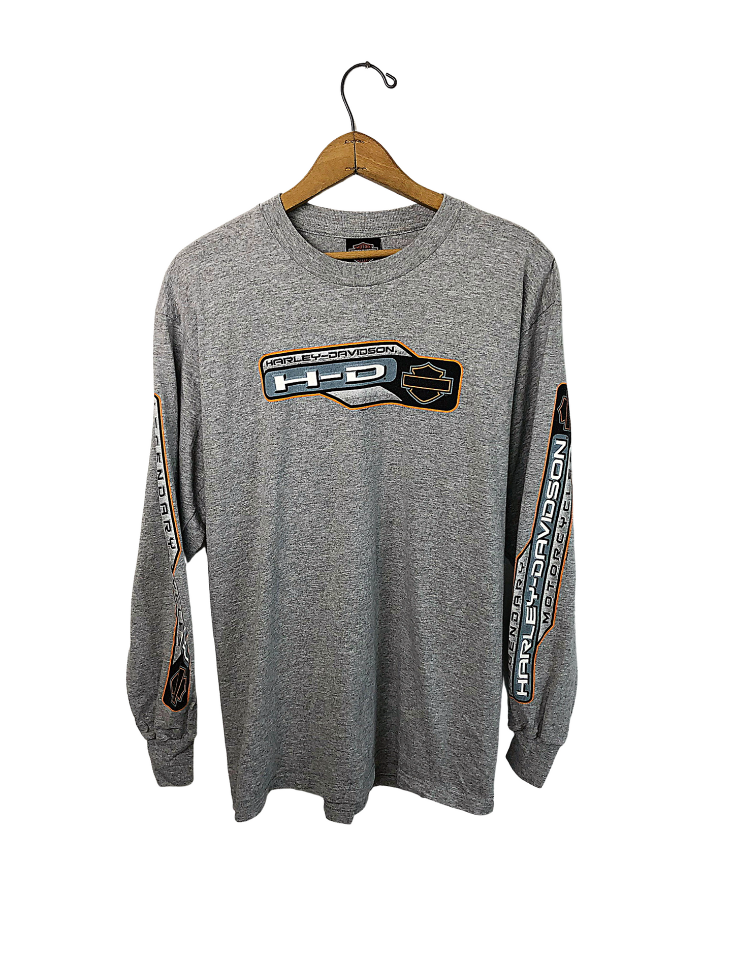 ‘99 Harley Davidson Motorcycles De Kalb, Illinois Spell-out Sleeve Long Sleeve Tee Size Large