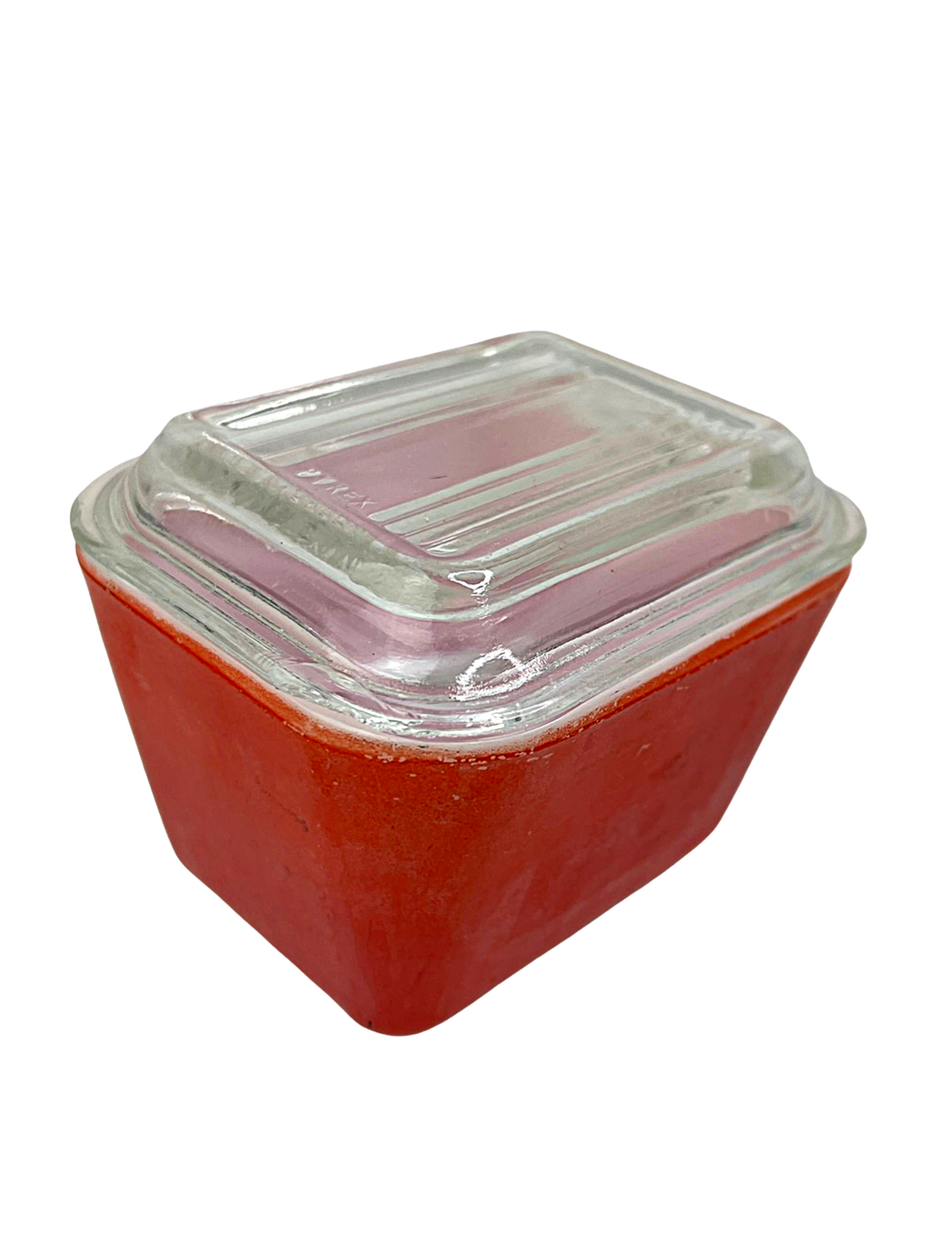 Vintage PYREX Refrigerator Dish Primary Red #501 Food Storage Container 3.75” H x 4” W
