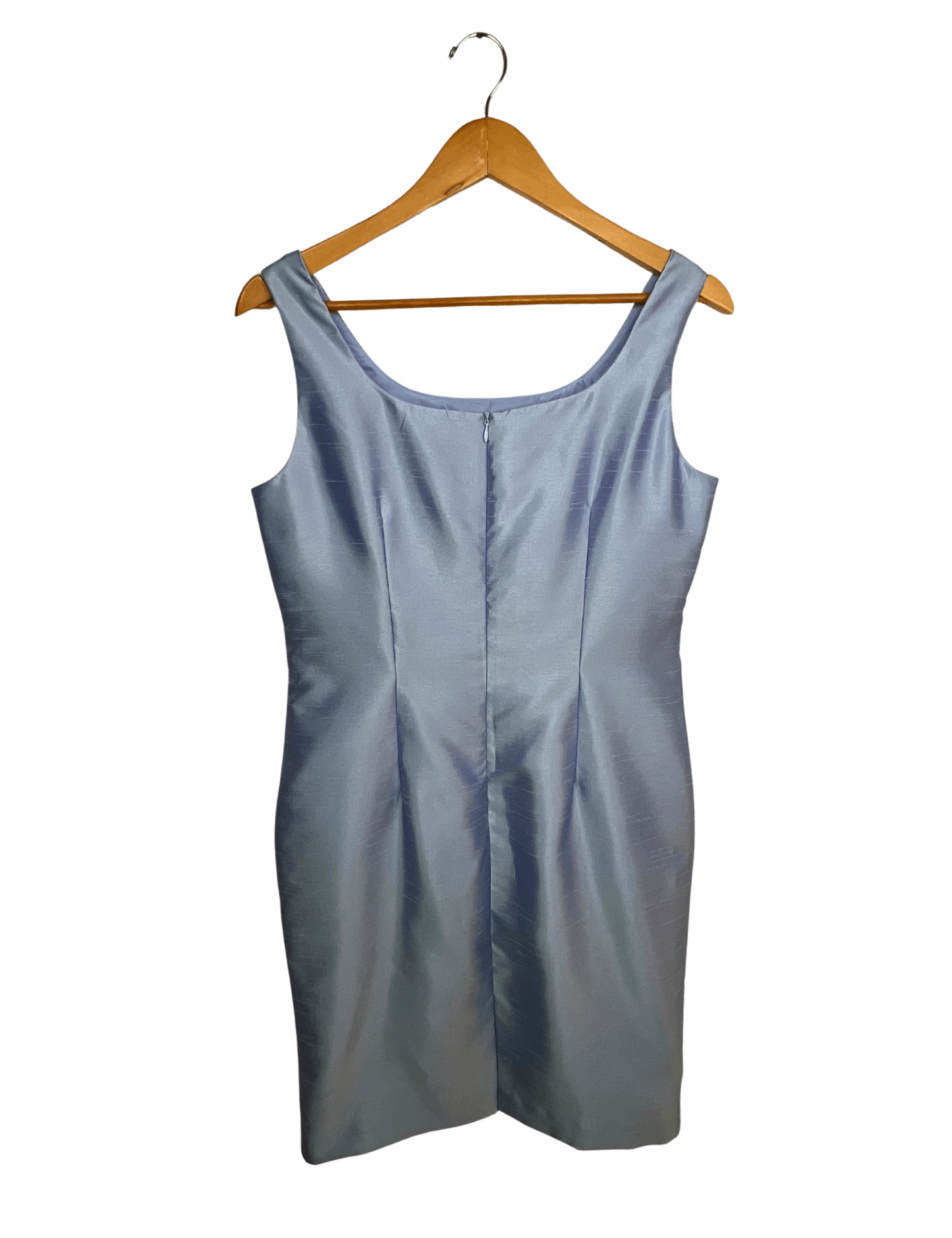 00’s Y2K Iridescent Periwinkle Virgo Prom Cocktail Sheath Dress Size 8