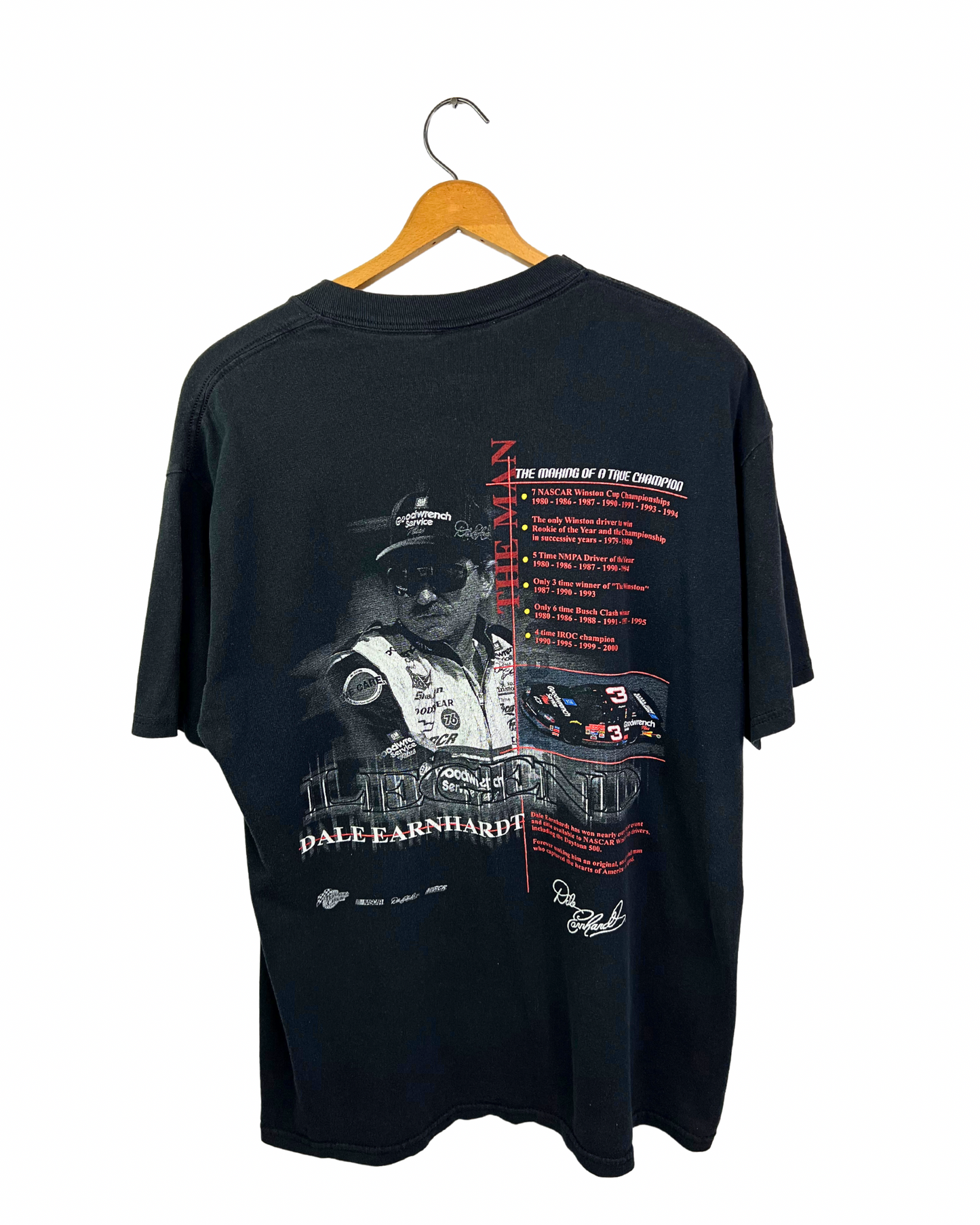 Vintage 2000 Dale Earnhardt #3 NASCAR Legend Career Making of a True Champion T-Shirt Size L